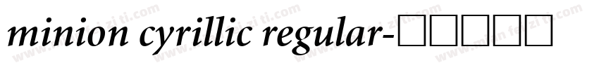 minion cyrillic regular字体转换